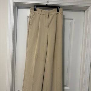 LOFT Cream Wide-Leg Women's Dress Pants
